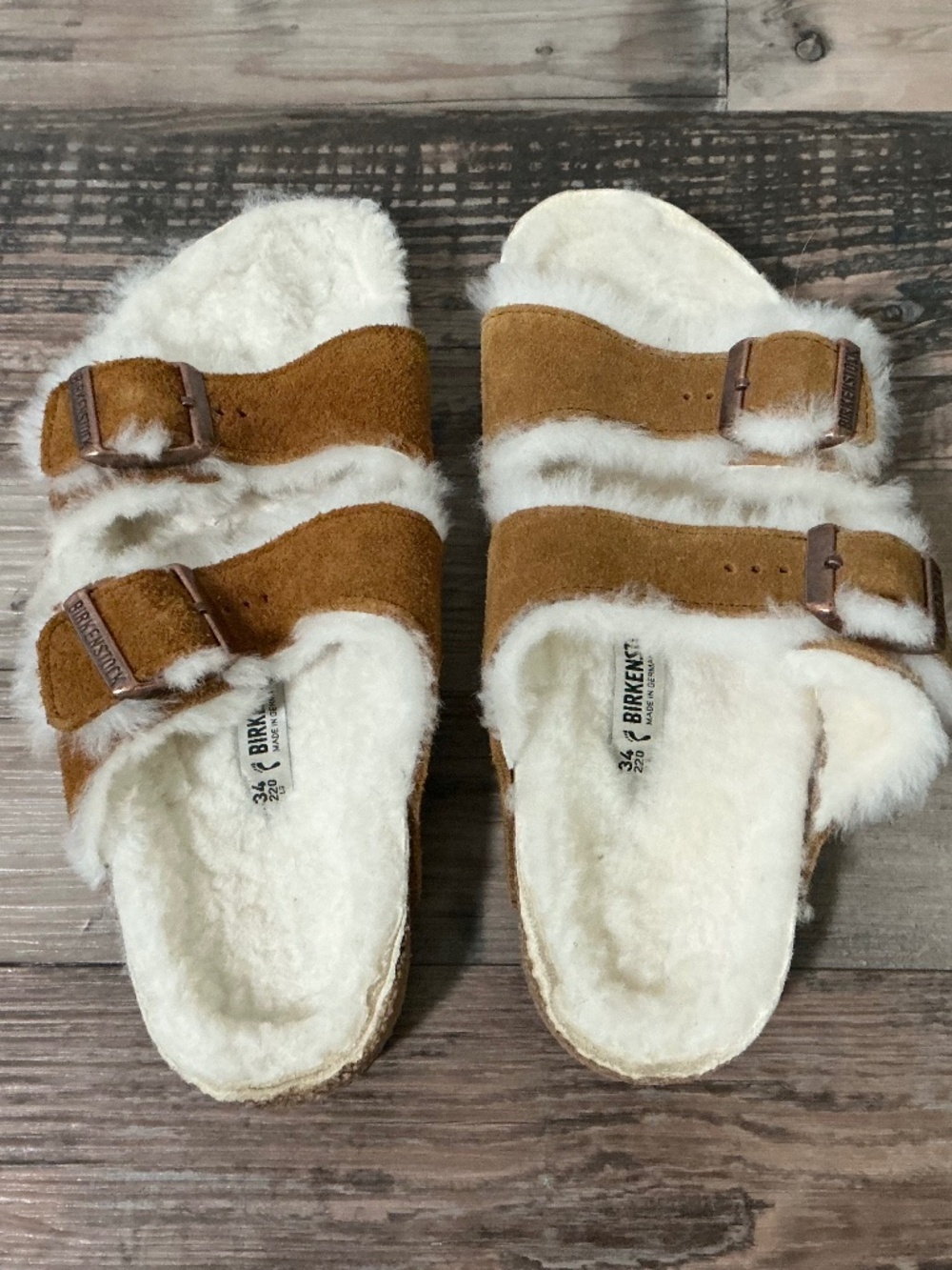 Kids Birkenstock Arizona Shearling Lined Sandals - 34